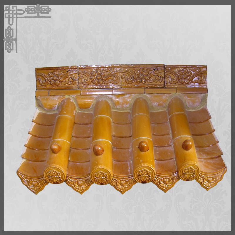 黃色琉璃瓦組合圖